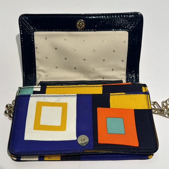 Kate Spade Mod Squad Purse Geometric with Gold Link Chain Strap Crossbody - Picture 11 of 14